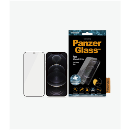 PanzerGlass | Apple | For iPhone 12/12 Pro | Glass | Black | 100% touch; The coating is non-toxic | Case Friendly 2711 5711724027116