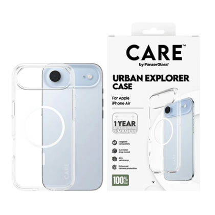PanzerGlass Back cover | Apple | iPhone Air | Recycled plastic | Transparent | Urban Explorer w. White MagSafe CR24805 5715685026843