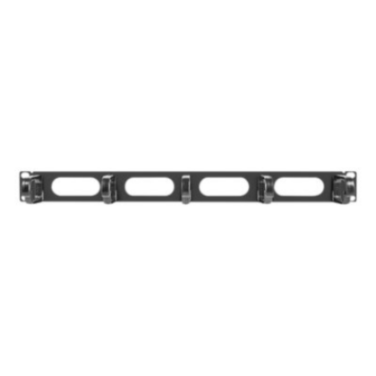 Lanberg 19" cable management panel 5 rings - type B 1U | AK-1205-B | Black AK-1205-B 5901969413960