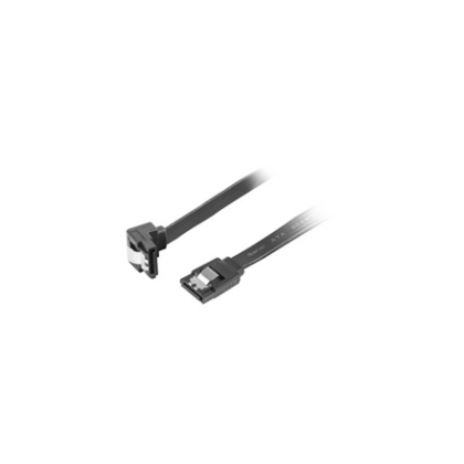 Lanberg SATA Data III (6GB/s) Cable 50CM Angled Metal Clips | CA-SASA-13CU-0050-BK CA-SASA-13CU-0050-BK 5901969419450