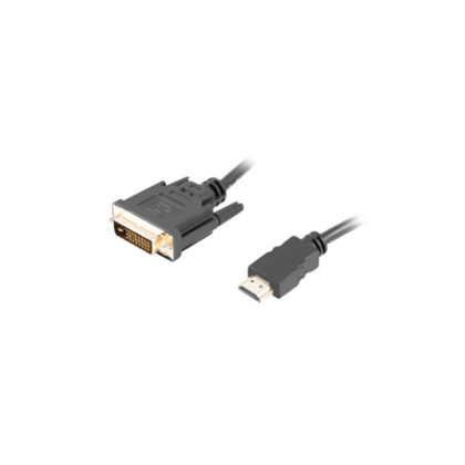 Lanberg HDMI to DVI-D Cable Dual Link with Gold-Plated 4K Connectors | CA-HDDV-20CU-0018-BK | HDMI to DVI-D | 1.8 m CA-HDDV-20CU-0018-BK 5901969421705
