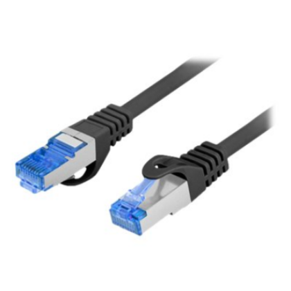 Lanberg | Patch cable - CAT 6a | RJ-45 - male | RJ-45 - male | 1 m | Black | RAL 9004 PCF6A-10CC-0100-BK 5901969424683