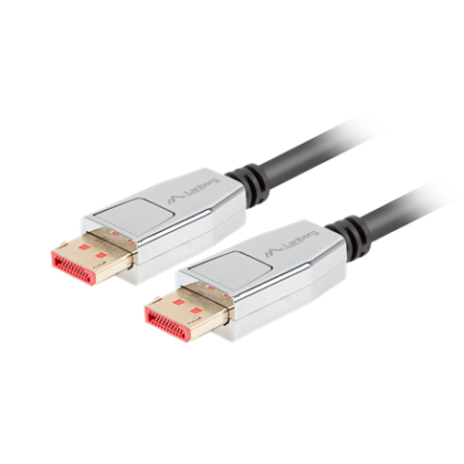 Lanberg DisplayPort M/M Cable 20 PIN V1.4 8K 60HZ | CA-DPDP-20CU-0018-BK | DisplayPort to DisplayPort | 1.8 m CA-DPDP-20CU-0018-BK 5901969428995