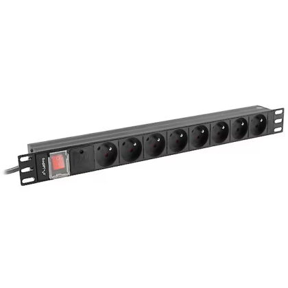 LANBERG PDU 19inch 1U 16A 8x FR 2m PDU-08E-0200-BK 5901969429732