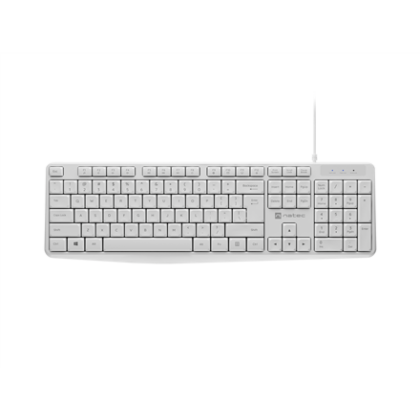 Natec | Keyboard | Nautilus NKL-1951 | Keyboard | Wired | US | White NKL-1951 5901969435405