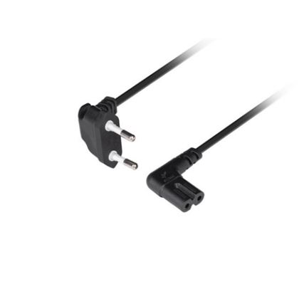 Lanberg CEE 7/16 to EC 320 C7 Euro (radio) power cord 1.8m angled VDE | CA-C7CA-12CC-0018-BK CA-C7CA-12CC-0018-BK 5901969447941