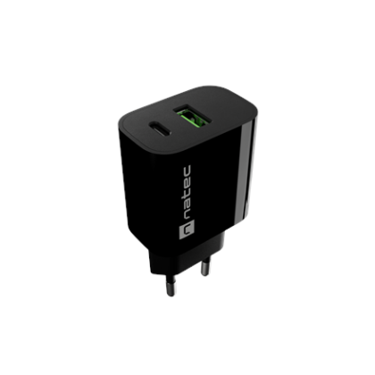 Natec Ribera USB Charger 1X USB-A + 1X USB-C 20W