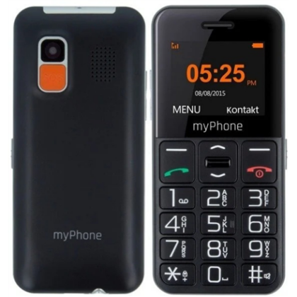 myPhone Halo Easy | Black | 1.77 " | TFT | 24 MB | 32 MB | Single SIM | Bluetooth | Main camera resolution 0.3 MP | 1000 mAh TEL000412 5902052866632