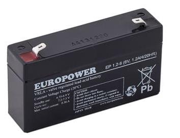 BATTERY 6V 4.5AH VRLA/EP4.5-6 EUROPOWER EMU  EP4.5-6 5902367800024