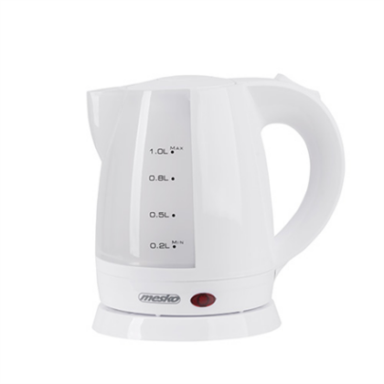 Mesko | Kettle | MS 1276 | Standard | 1600 W | 1 L | Plastic | 360° rotational base | White MS 1276 5902934831109