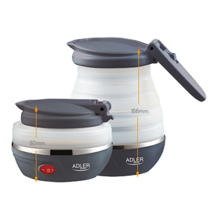 Adler | Travel Kettle | AD 1279 | Electric | 750 W | 0.6 L | Silicon | White AD 1279 5902934831512