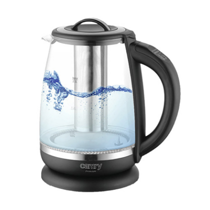 Camry | Kettle | CR 1290 | Standard | 2200 W | 2 L | Plastic/glass | 360° rotational base | Black/Transparent CR 1290 5902934835770