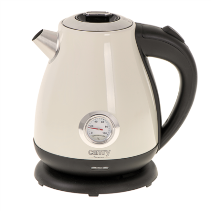 Camry | Kettle with a thermometer | CR 1344 | Electric | 2200 W | 1.7 L | Stainless steel | 360° rotational base | Cream CR 1344 creme 5903887807029