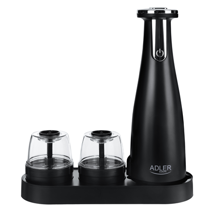 Adler | Electric Salt and pepper grinder | AD 4449b | Housing material ABS plastic | 7 W | Lithium | Matte Black AD 4449 black 5903887809764