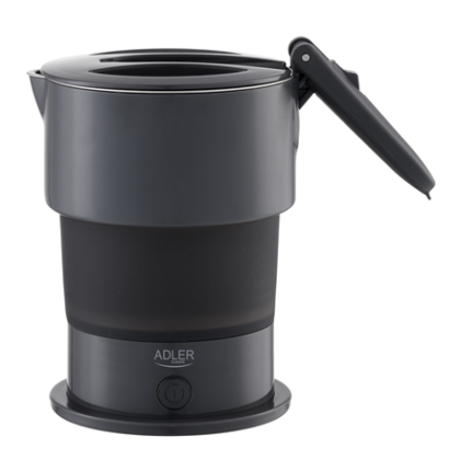 Adler Silicon Travel Kettle | AD 1377 | Travel Kettle | 600 W | 0.6 L | Silicon | Grey AD 1377g 5905575906779