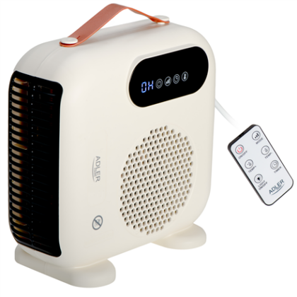 Adler LED Fan Heater with Remote Control | AD 7756 | Fan heater | 2000 W | Beige | IPX0 AD 7756 5905575912725