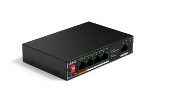 Switch DAHUA Switch type Unmanaged Switch layer L2 Form factor Desktop/Wall-Mounting 5xRJ-45 ports RJ-45 Ports Type Fast Ethernet (10/100) 5xFast Ethernet (copper) ports quantity SF1005-EUR  SF1005-EUR 6923172590411