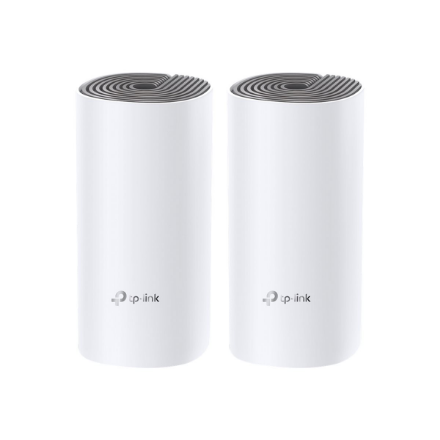 TP-LINK | C1200 Whole Home Mesh Wi-Fi System | Deco E4 (2-pack) | 802.11ac | 867+300 Mbit/s | 10/100 Mbit/s | Ethernet LAN (RJ-45) ports 2 | Mesh Support Yes | MU-MiMO Yes | No mobile broadband | Antenna type 2xInternal Deco E4(2-pack) 6935364085278