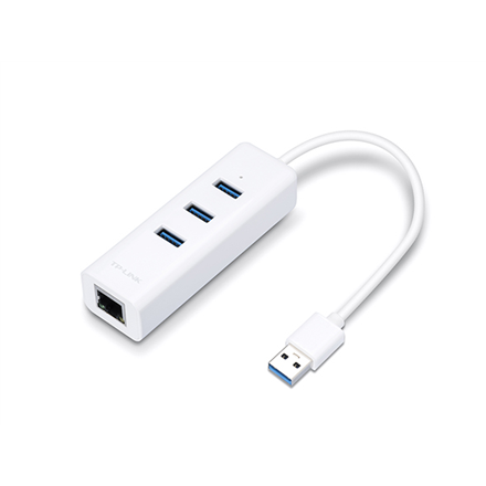 TP-LINK | USB 3.0 3-Port Hub & Gigabit Ethernet Adapter 2 in 1 USB Adapter | UE330 UE330 6935364094553