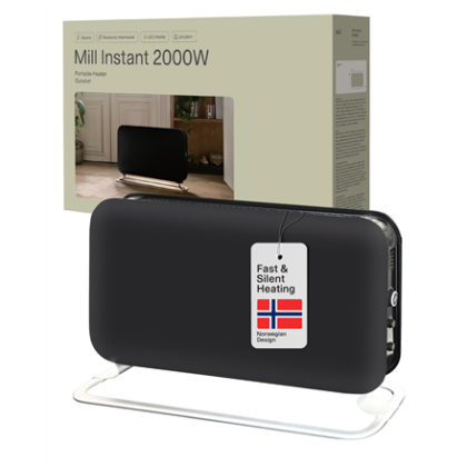 Mill | Heater | SG2000LED | Convection Heater | 2000 W | Number of power levels 3 | Suitable for rooms up to 5-20 m² | Black SG2000LED BLACK 7090019822017