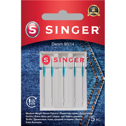 Singer | Denim Needle 90/14 5PK 250053402 7393033107420