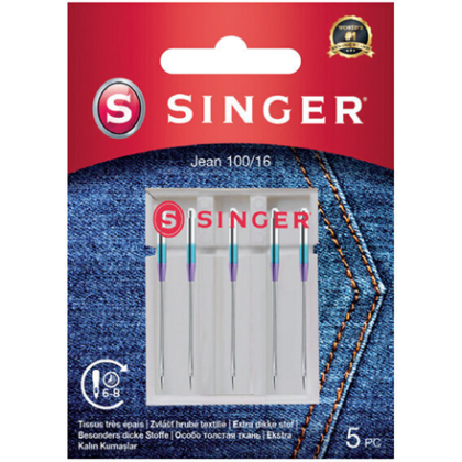 Singer | Denim Needle 100/16 5PK 250053602 7393033107444