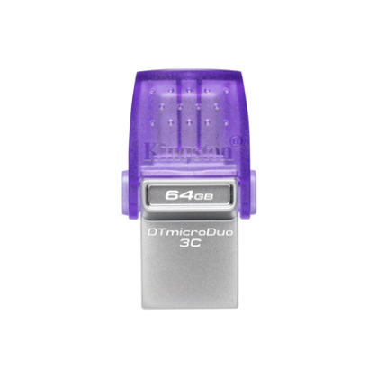 Kingston | DataTraveler | DT Micro Duo 3C | 64 GB | USB Type-C/Type-A | Purple DTDUO3CG3/64GB 740617328219