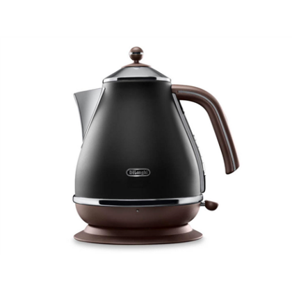 Delonghi | Icona Vintage | KBOV2001BK | Standard kettle | 2000 W | 1.7 L | Stainless steel | 360° rotational base | Black KBOV2001BK 8004399771956