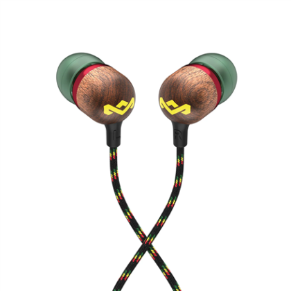 Marley Wired Earbuds | Smile Jamaica | Built-in microphone | USB Type-C | Rasta EM-JE042-RA 846885011911