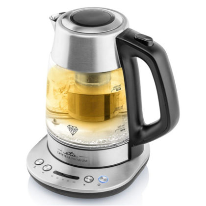 ETA | Kettle | Crystela Premium ETA915390000 | Electric | 2200 W | 1.5 L | Glass | 360° rotational base | Stainless steel/Glass ETA915390000 8590393256532