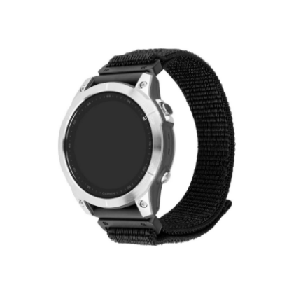 Fixed | Sporty Strap for Garmin QuickFit 22mm | 160-210 mm | Black | Nylon FIXNST2-QF22MM-BK 8591680161775
