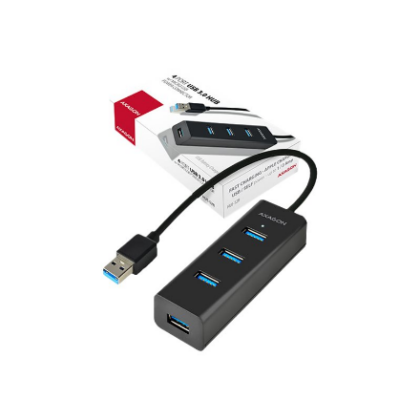 AXAGON Four-port USB 3.0 hub with fast charging and power support | HUE-S2B HUE-S2B 8595247903525