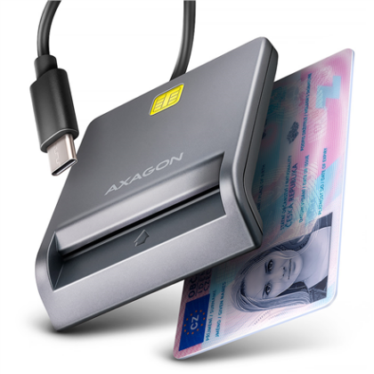 AXAGON USB-C Smart Card FlatReader | CRE-SM3TC CRE-SM3TC 8595247908841