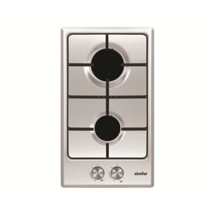 Simfer | Hob | H3.200.VGRIM | Gas | Number of burners/cooking zones 2 | Rotary knobs | Stainless steel H3.200.VGRIM 8699272096341