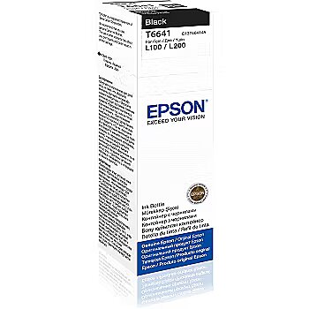 EPSON 1LB T6641 BLACK INK BOTTLE 70ML C13T66414A 8715946496535
