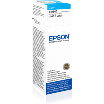 Epson T6642 Ink bottle 70ml | Ink Cartridge | Cyan C13T66424A 8715946496542