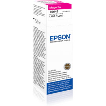 Epson T6643 Ink bottle 70ml | Ink Cartridge | Magenta C13T66434A 8715946496559