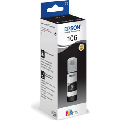 Epson Ecotank Photo | 106 | Ink Bottle | Black C13T00R140 8715946643304