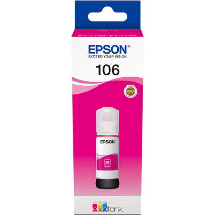 Epson Ecotank | 106 | Ink Bottle | Magenta C13T00R340 8715946643328