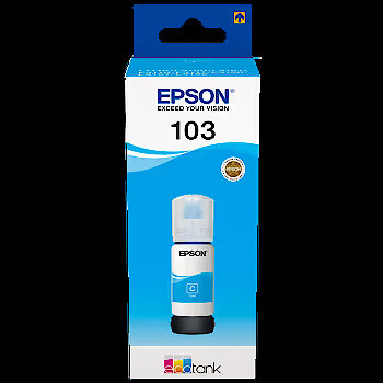 EPSON 4LB 103 EcoTank Cyan ink bottle C13T00S24A 8715946655857
