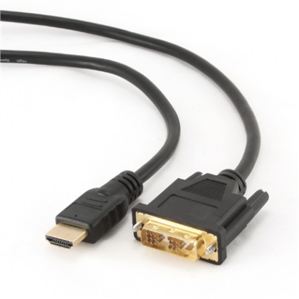 Gembird | HDMI to DVI cable (Single Link) | HDMI 19pin male | DVI 18+1pin male | HDMI to DVI-D | 0.5 m CC-HDMI-DVI-0.5M 8716309080347