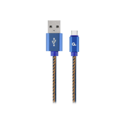 Cablexpert | Premium Jeans (Denim) Type-C USB Cable with Metal Connectors | CC-USB2J-AMCM-1M-BL CC-USB2J-AMCM-1M-BL 8716309106191