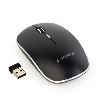 Gembird | Silent Wireless Optical Mouse | MUSW-4BS-01 | Optical mouse | USB | Black MUSW-4BS-01 8716309117425