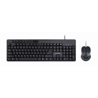 Gembird | Multimedia desktop set | KBS-UM-04 | Keyboard and Mouse Set | Wired | Mouse included | US | Black KBS-UM-04 8716309118125
