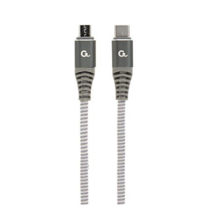 Cablexpert | Premium cotton braided USB Type-C to micro-USB charging and data cable
