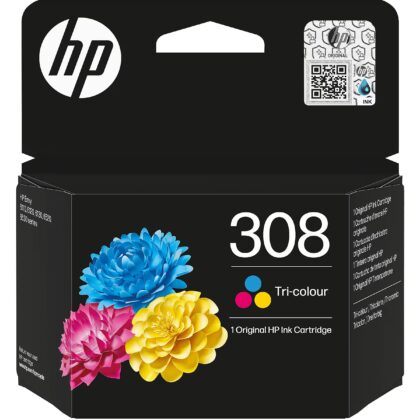 HP 308 Tri-Color Original Ink Cartridge 7FP20UE#LS3 199764692238