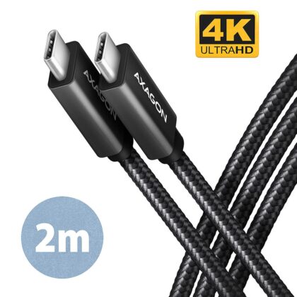 CABLE USB-C TO USB-C 2M 100W/BLACK BUCM32-CM20AB AXAGON  BUCM32-CM20AB 8595247905987