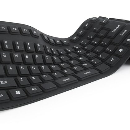 KEYBOARD FLEXIBLE USB ENG/BLACK KB-109F-B GEMBIRD KB-109F-B 8716309054850