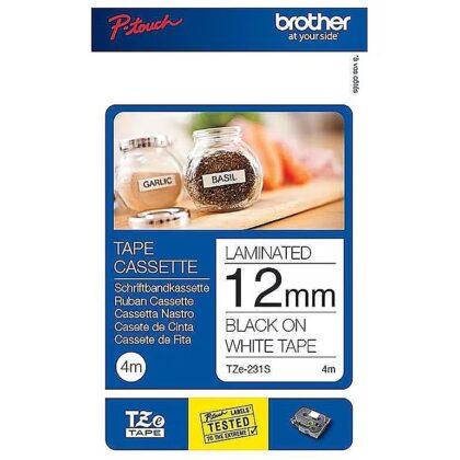 BROTHER TZE231S2 black/white 12mm 4m TZE231S2 4977766736589
