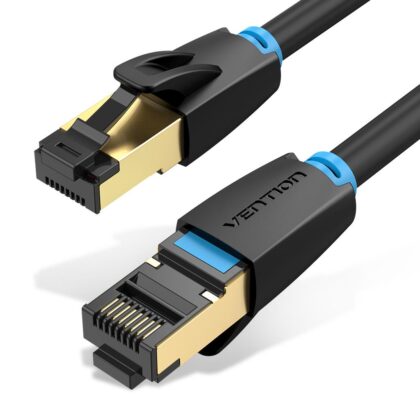 PATCH CABLE CAT.8 SFTP/1M BLACK IKABF VENTION  IKABF 6922794742819